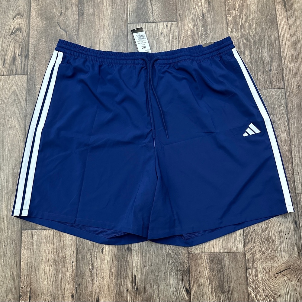 Adidas Multi Sport 3 Stripes Shorts  Men’s Size 4XLT Dark Blue White